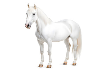 Obraz premium White horse isolated on white background