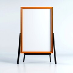 Fototapeta premium gold picture frame on white background, simple empty design