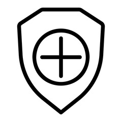 Obraz premium shield line icon