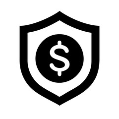 dollar in a shield icon design