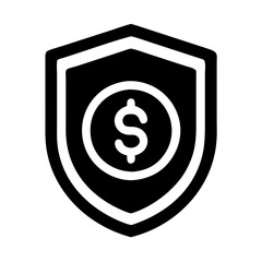 dollar in a shield icon design