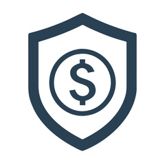 dollar in a shield icon design
