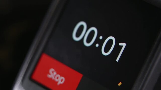 Close up of a smartwatch face with various functions
