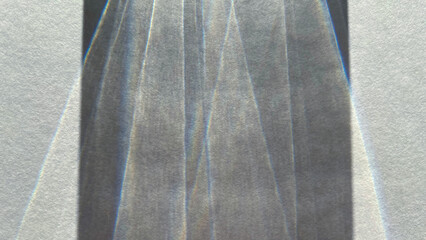 Sunlight casting on a white paper surface trough clear glass. Light refraction, dispersion of light, realistic shadows, 4k UHD, 16:9 ratio. For overlay, multiply, screen Blend Modes for mockups.