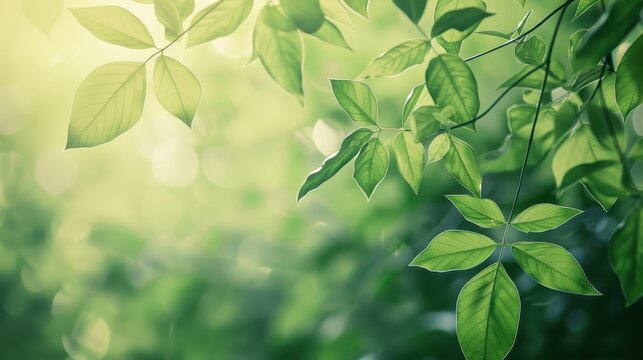Green leaves under soft natural lighting in a 50mm focal length photo.