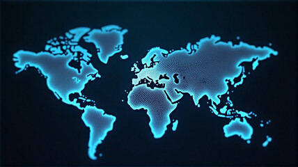 blue world map