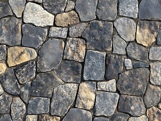 Obraz premium Seamless stone paving texture with natural stone details, perfect for outdoor landscaping and urban design