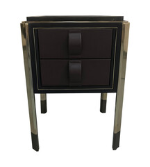 old wooden cabinet isolated on white and transparent background