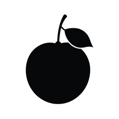 Pitanga (Surinam Cherry) Silhouette Vector Art and Black and White Fruit Design