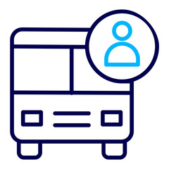 Bus Driver Outline Color icon