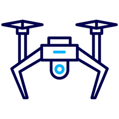 Drone Outline Color icon