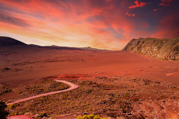 Piton de la Fournaise volcano, Reunion island, France