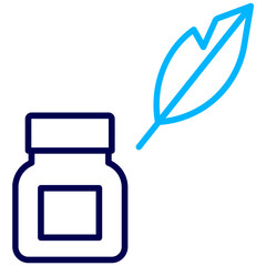 Feather ink Outline Color icon