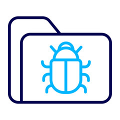 Obraz premium Folder Bug Outline Color icon
