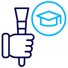 Artist Graduation Outline Color icon