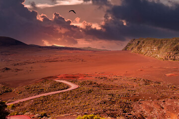 Piton de la Fournaise volcano, Reunion island, France