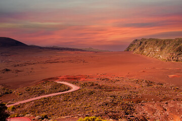 Piton de la Fournaise volcano, Reunion island, France