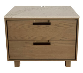wooden chest of drawers isolated on white and transparent background