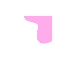 Pink Wavy Transparent Corner