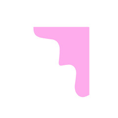 Pink Wavy Transparent Corner