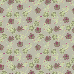 Trendy exotic hand drawn flowers seamless pattern. Floral background for textile, wallpaper, banner, covers, surface, printing and home decor. Flower vector illustration.