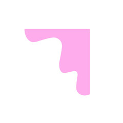 Pink Wavy Transparent Corner