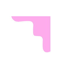 Pink Wavy Transparent Corner