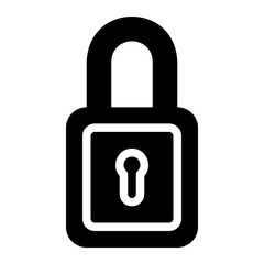 lock glyph icon