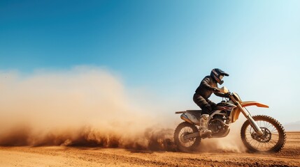 Offroad motorbike adventure dust kicking thrill in the wild action-filled travel experience