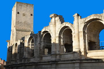  Arènes romaines à Arles. France