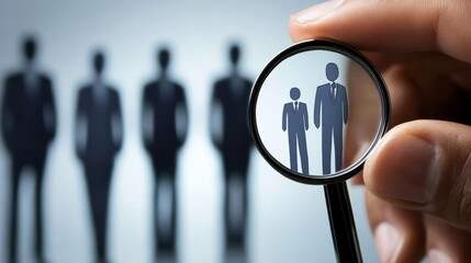 Fototapeta premium The HR expert is interviewing the candidate for the job.