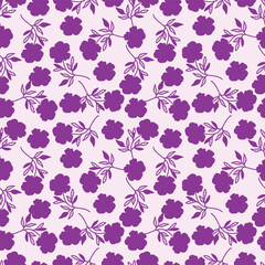 Seamless pattern with floral motifs. Vector illustration.