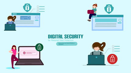 Businessman hand with stop gesture rejecting online shopping with products on sale