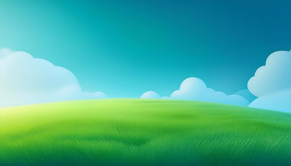 Fototapeta premium summer landscape with sun wallpaper