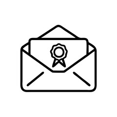 envelope with a seal icon design