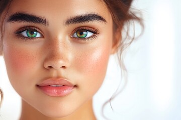 Fototapeta premium asian woman beauty portrait with soft glowing skin, close-up