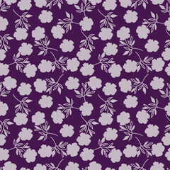 Seamless pattern with floral motifs. Vector illustration.