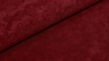 Fototapeta premium Luxurious burgundy suede fabric with velvety texture ideal for chic accessories and elegant interiors