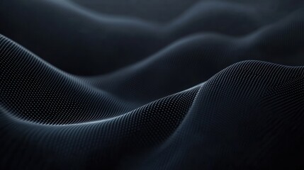 Naklejka premium Dark, undulating digital waves, abstract background, tech design