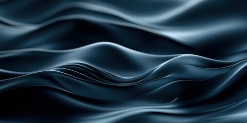 Obraz premium Textured blue fabric creates a serene and smooth visual effect in a soft lighting environment