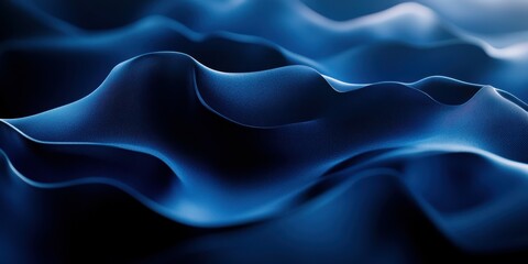 Obraz premium Delicate waves of blue fabric create an elegant texture in soft light