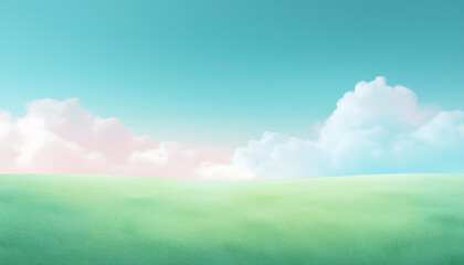 Obraz premium summer landscape with sun wallpaper