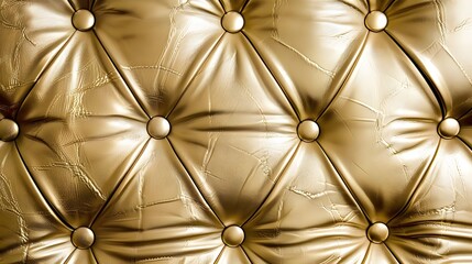 opulent gold leather texture with intricate quilted details reflecting sophistication and elegance. generative ai