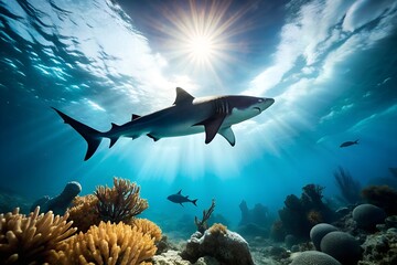 Obraz premium shark in the sea