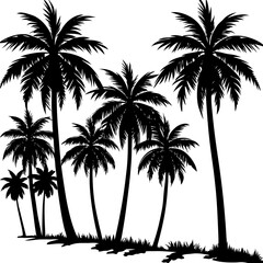 Fototapeta premium palm tree silhouette