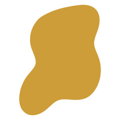 A smooth, abstract shape in a warm golden hue, ideal for graphic design or artistic projects.