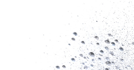 White background with grey bubbles, perfect for cosmetic or spa designs.