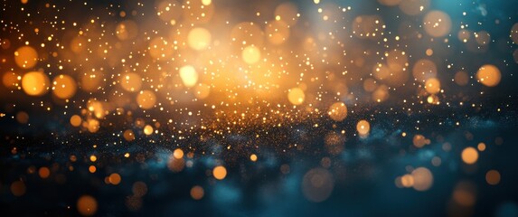 Fototapeta premium Softly Glowing Bokeh Lights in Warm Tones Creating a Dreamy Background for Abstract Art and Festive Occasions