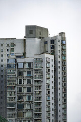 Fototapeta premium Modern residential building architecture urban environment photography cityscape low angle contemporary design and living