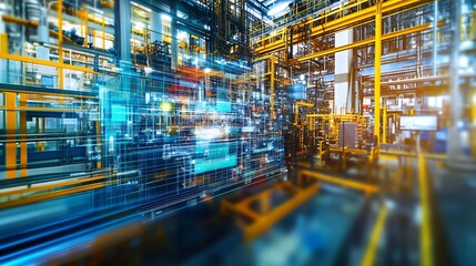 Fototapeta premium Development of a value chain analysis for manufacturing sectors showing each step in a vibrant detailed layout